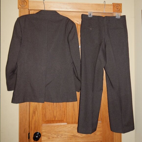 Vintage Mens Levis Brown Leisure Action Suit Set Jacket Size 42R Pants 32x28 - Picture 3 of 4